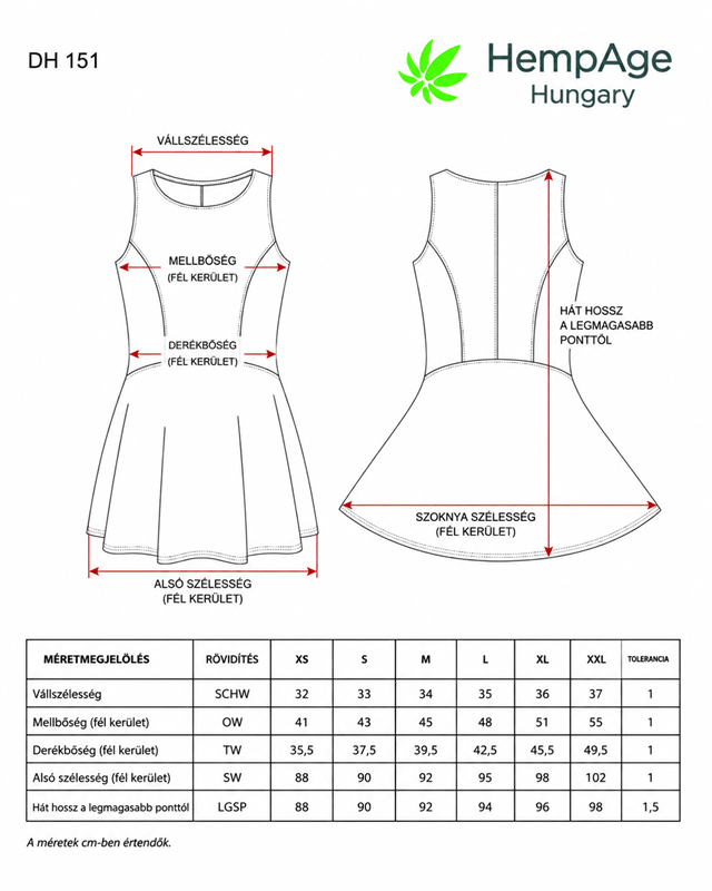 HempAge - Kender/Pamut Nyári Jersey Ruha Slim Fit - Oceánkék - Image 3
