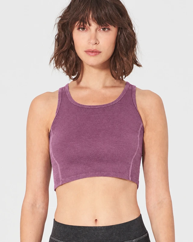 HempAge - Basic Jóga Felső Kender/BioPamut Slim Fit - lila